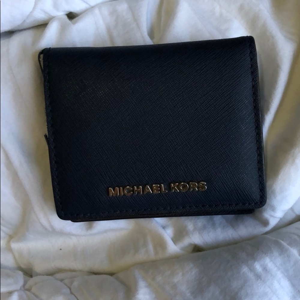Navy blue Michael Kors leather wallet